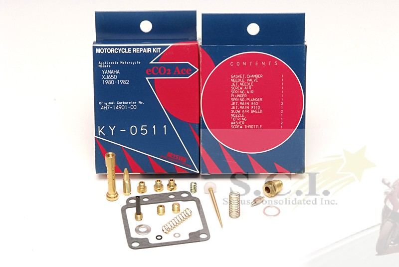 Keyster 1980-1982 Yamaha XJ650 4K0 Carburetor Rebuild Kit - KY-0511 — kit contents