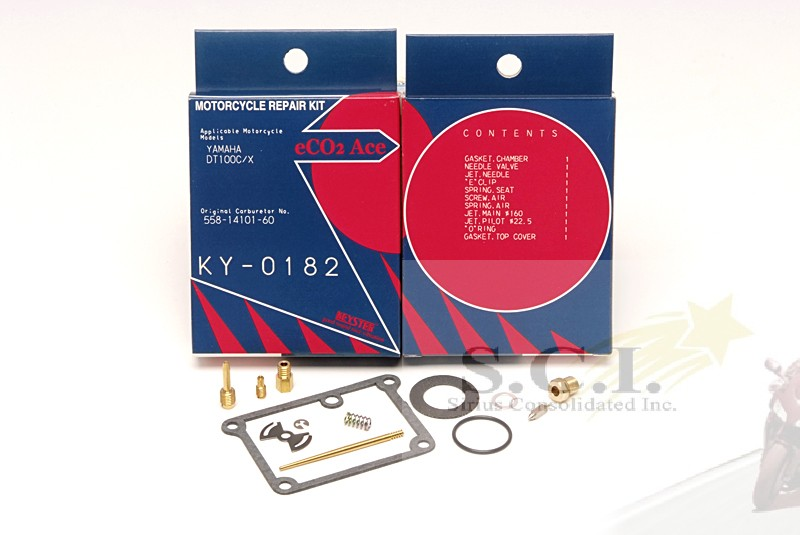 Keyster 1974-1976 Yamaha DT100 Carburetor Rebuild Kit - KY-0182 — kit contents