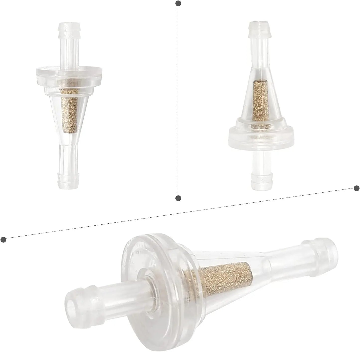 Inline Fuel Filter 1/4 Inch Slim - Clear Inline Design - Dirt Bike ATV UTV Snowmobile - AM-14SLIM - Duff Moto MFG