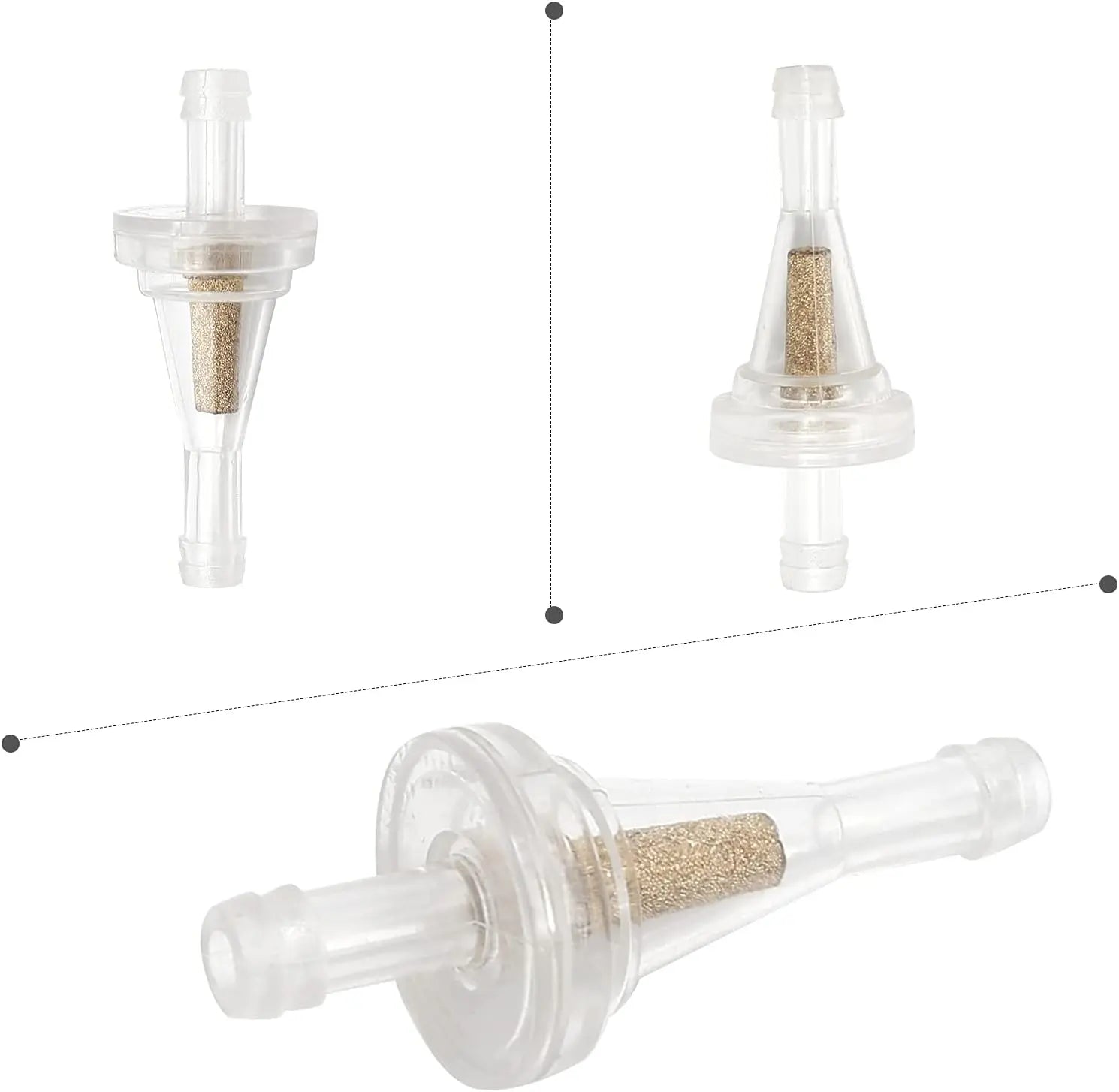 Inline Fuel Filter 1/4 Inch Slim - Clear Inline Design - Dirt Bike ATV UTV Snowmobile - AM-14SLIM - Duff Moto MFG