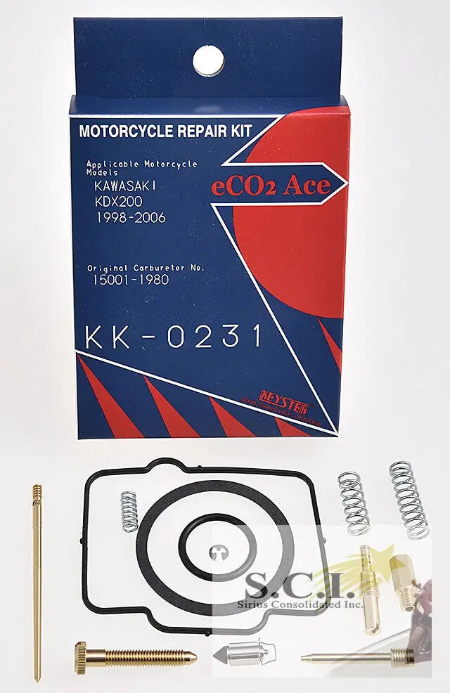 Keyster KK-0231 carburetor rebuild kit for 1998-2006 Kawasaki KDX200