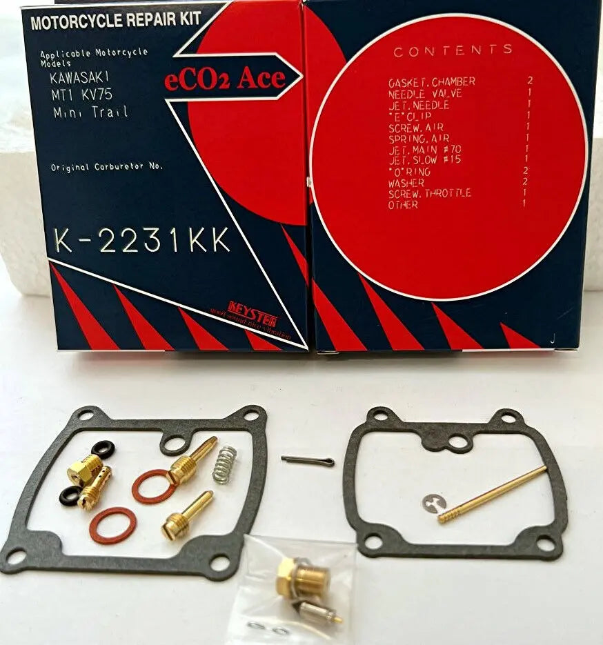 KEYSTER - KAWASAKI MT1 KV75 KEYSTER CARBURETOR REBUILD KIT 1971 - 1980 KEYSTER