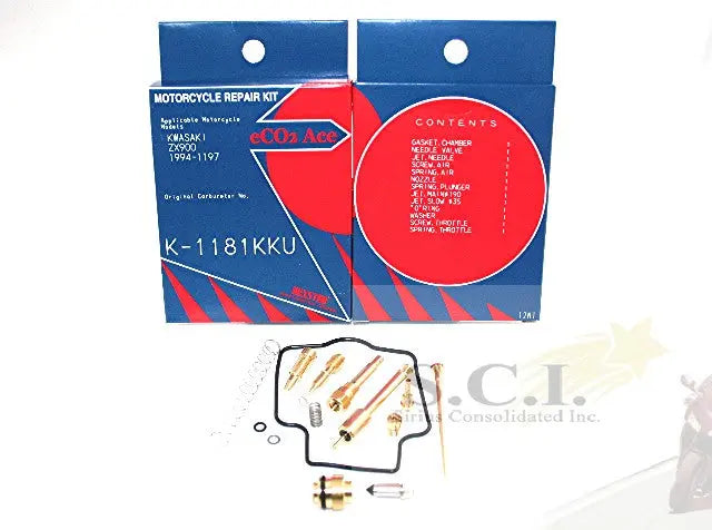 Keyster K-1181KKS Kawasaki Zx900 Keyster Carburetor Rebuild Repair Kit 1994 - 1997 - Outside Carbs