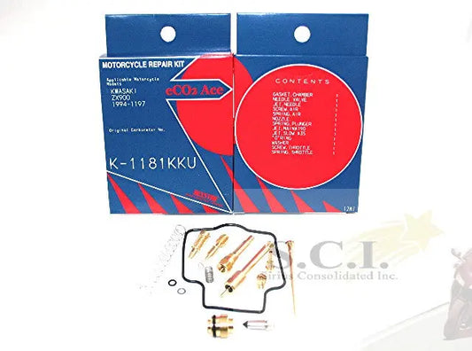 Keyster K-1181KKS Kawasaki Zx900 Keyster Carburetor Rebuild Repair Kit 1994 - 1997 - Outside Carbs