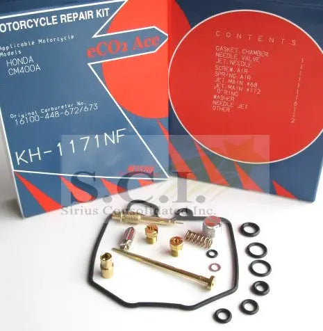 Keyster Honda CM400 carburetor rebuild kit bundle for 1980-1981 models
