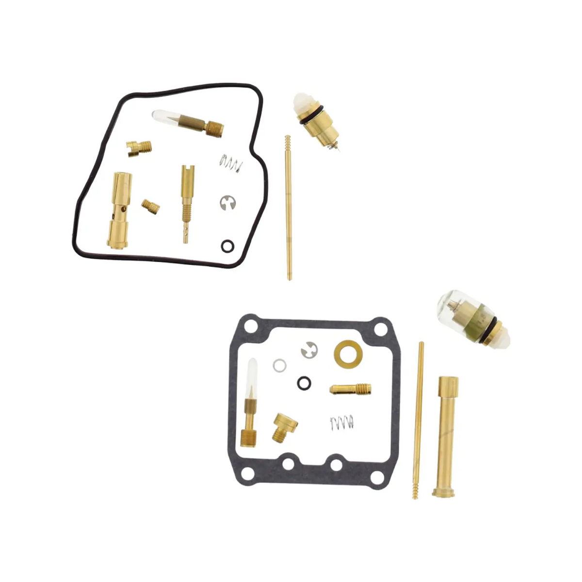 Keyster K-1596SKF and K-1596SKR front and rear carburetor rebuild kit contents for Suzuki VS1400 Intruder