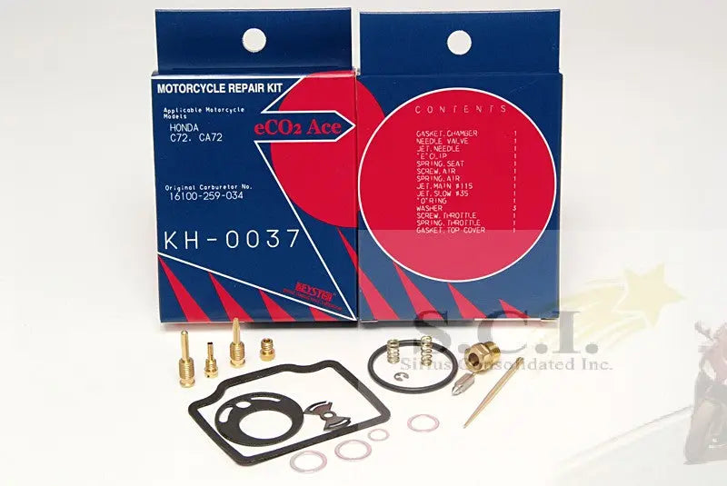Keyster KH-0037 Honda C72 Ca72 Dream 250 Keyster Carburetor Rebuild Repair Kit 1960 - 1966