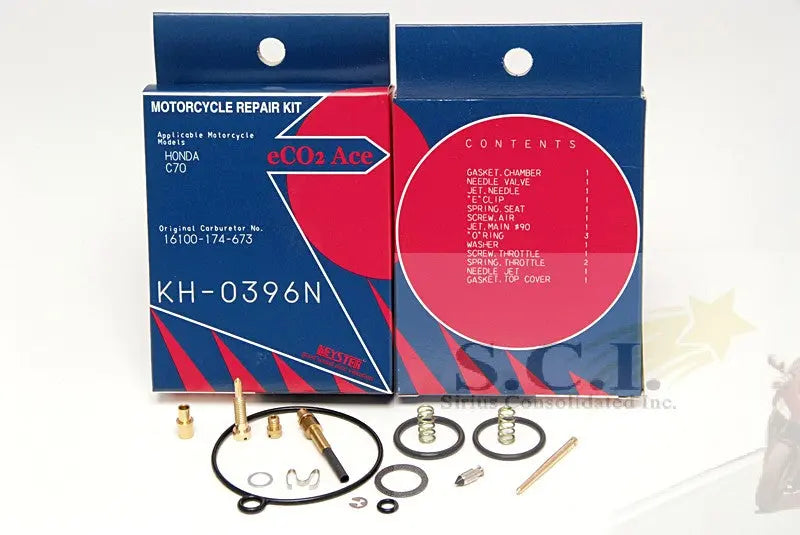 Keyster KH-0396N Honda C70 Passport Keyster Carburetor Rebuild Repair Kit For Oem Carbs 16100-174-771 1980 1981