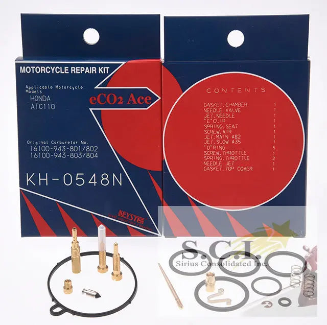 Keyster KH-0548N Honda Atc110 Keyster Carburetor Repair Rebuild Kit 1984 - 1985