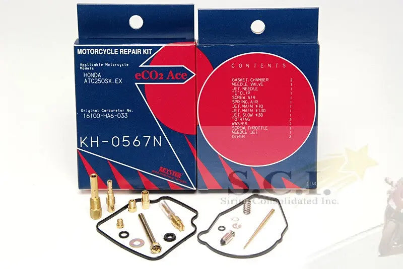 Keyster KH-0567N Honda Atc250 Sx Keyster Carburetor Rebuild Repair Kit 1985 1986 1987