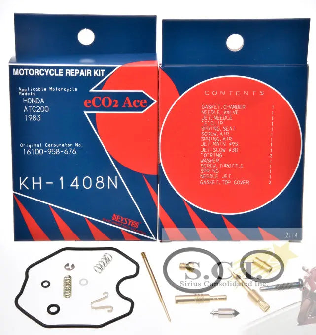 Keyster KH-1408N Honda Atc200 Big Red Keyster Carburetor Repair Rebuild Kit 1983