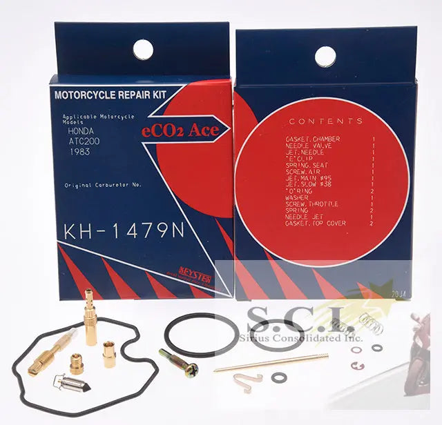 Keyster KH-1479N Honda Atc200 Keyster Carburetor Repair Rebuild Kit 1983