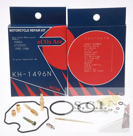 Keyster KH-1496N Honda Atc200S Keyster Carburetor Repair Rebuild Kit 1985 - 1986