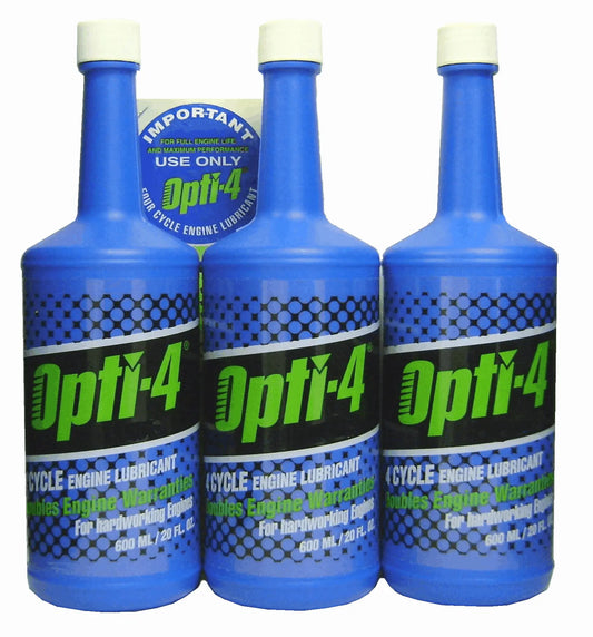 Opti-4 5W30 600 mL four-cycle engine oil bottles, part 40524-1
