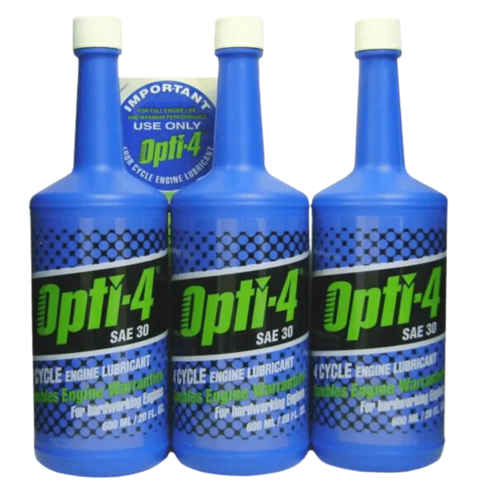 Opti-4 SAE 30 600 mL four-cycle engine oil bottles, part 43024-1