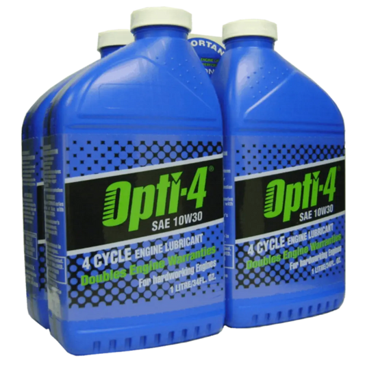 Opti-4 10W30 1 litre four-cycle engine oil bottles, part 43121-1