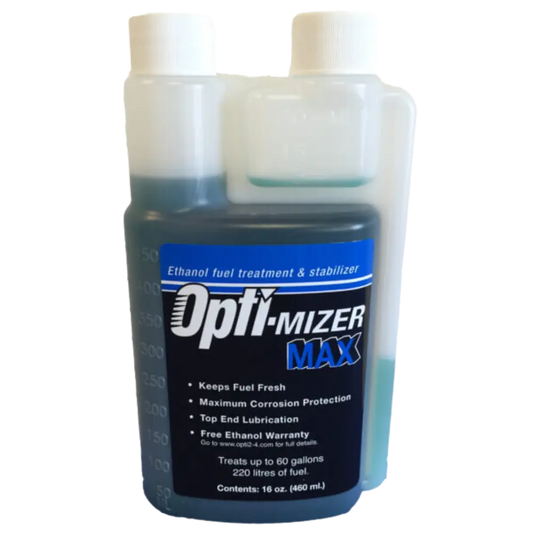 Opti-Mizer MAX 460 mL fuel stabilizer bottle, part 61612M-1