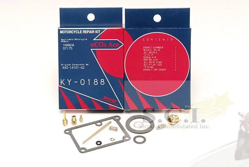 Keyster KY-0188 carburetor rebuild kit for 1974-1977 Yamaha DT175